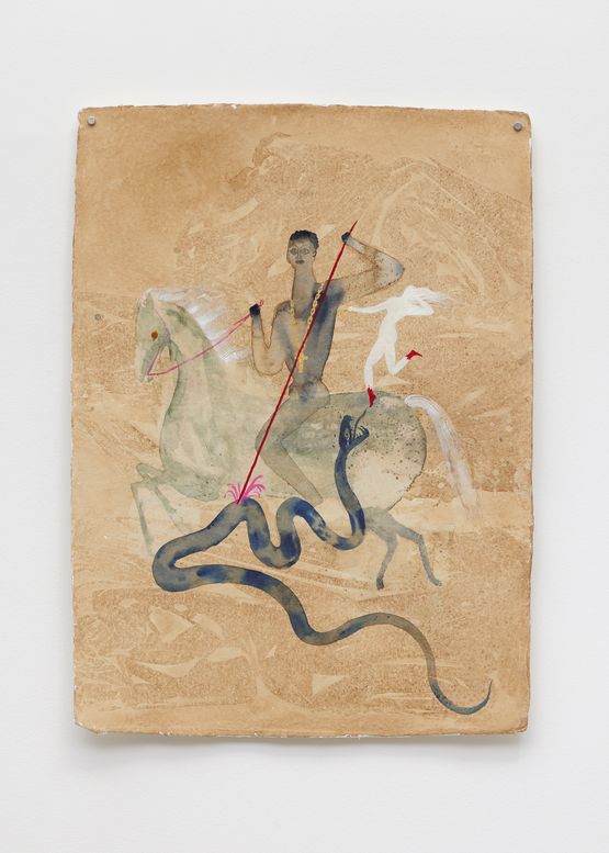 saint george by Chioma Ebinama contemporary artwork Painting