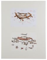 Sketch for Terminal 1996 Kunstlerhaus Bethanien Berlin by Huang Yong Ping contemporary artwork works on paper