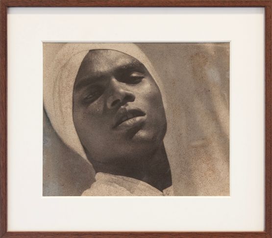Man with white turban by Lionel Wendt contemporary artwork Photography