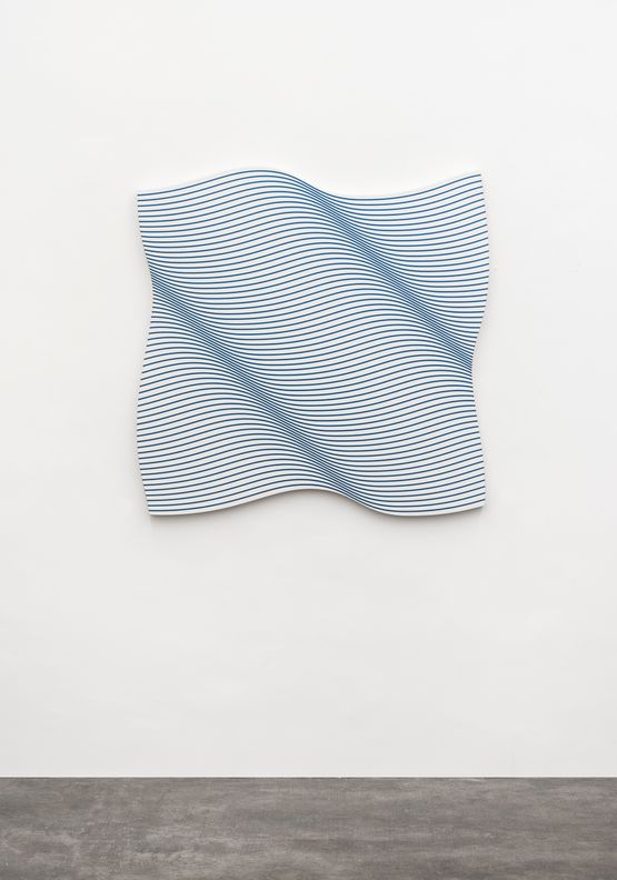 Flag wave by Philippe Decrauzat contemporary artwork Painting