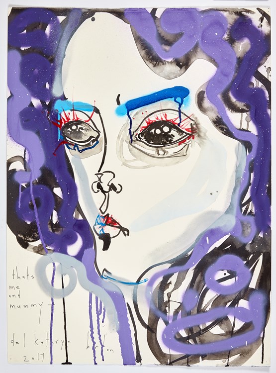 thats me and mummy by Del Kathryn Barton contemporary artwork Mixed Media
