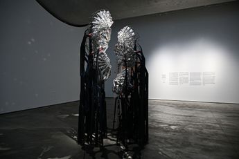 Contemporary art exhibition Yunchul Kim Elliptical Dipole Visceral Particles and Sorcerous Flows at 798CUBE Art Museum Beijing China