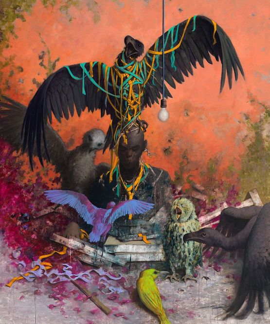 viecht sich by Jonas Burgert contemporary artwork Painting
