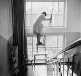 Window Cleaner Vilnius by Antanas Sutkus contemporary artwork photography