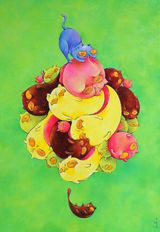 Purrfectly Unsaid by Clasutta contemporary artwork painting