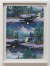Golden Moon by Neil Raitt contemporary artwork painting works on paper