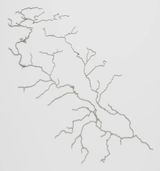 Silver Tigris  Euphrates Watershed by Maya Lin contemporary artwork sculpture