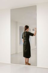 Ragazza che fotografa un Qr Code by Michelangelo Pistoletto contemporary artwork print