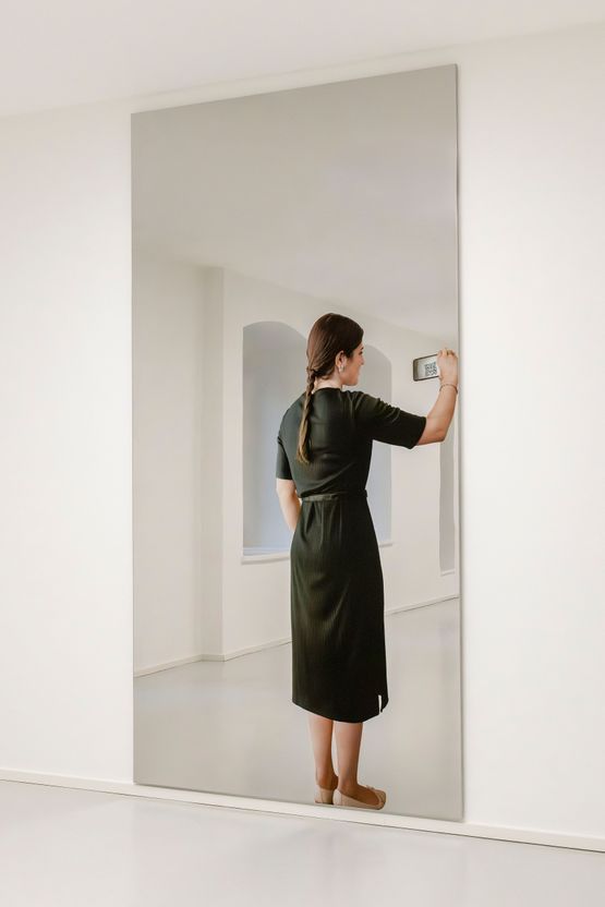 Ragazza che fotografa un Qr Code by Michelangelo Pistoletto contemporary artwork Print