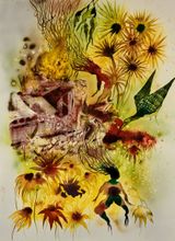 Stork by Shiva Ahmadi contemporary artwork works on paper print
