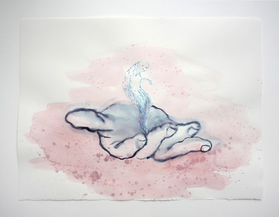 Dans la main 2 by Annette Messager contemporary artwork Painting