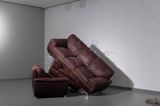 Wind of Things brown sofa set by Sena Basoz contemporary artwork installation
