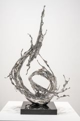 Silver River solid by Zheng Lu contemporary artwork sculpture