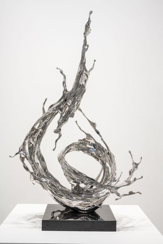 Silver River solid by Zheng Lu contemporary artwork Sculpture