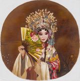 The Drunken Beauty by Mi Qiaoming contemporary artwork painting