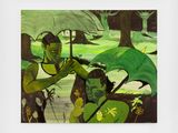 Sudden Downpour in Park Late Night by Jonathan Lyndon Chase contemporary artwork drawing painting