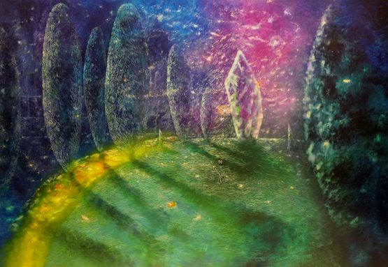 Silver Garden by Karen Shiozawa contemporary artwork Painting