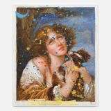 The damaged souvenir after J-B Greuze by Tursic  Mille contemporary artwork painting