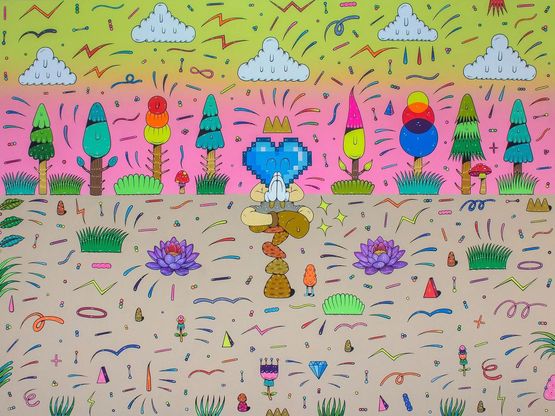 Calm Your Mind by Rizal Hasan contemporary artwork Painting