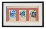 Projet pour le manteau de la cheminee de la demeure de Nelson Rockefeller a Pocantico New York by Fernand Leger contemporary artwork painting works on paper