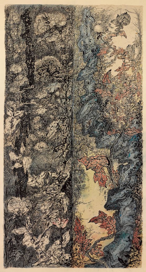 Luxuriant Dialogue by Peng Kanglong contemporary artwork Works on Paper