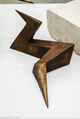 The Second Flash of Lightning Hit the Tractor in the Crossroad by Chen Xiaoyun contemporary artwork sculpture