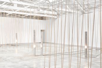 Contemporary art exhibition Leonor Antunes discrepancies with W.W. extended at Marian Goodman Gallery Los Angeles United States