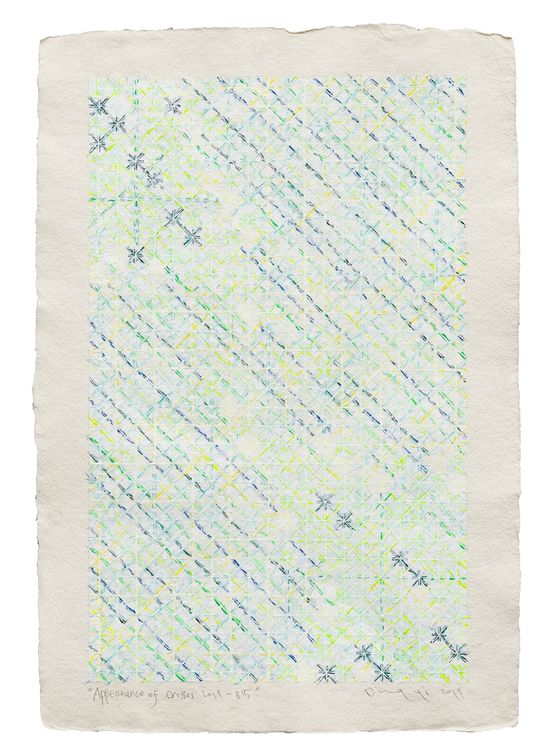 Appearance of Crosses 2019-B15 by Ding Yi contemporary artwork Painting