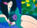Reclining Beauty by Walasse Ting contemporary artwork Painting