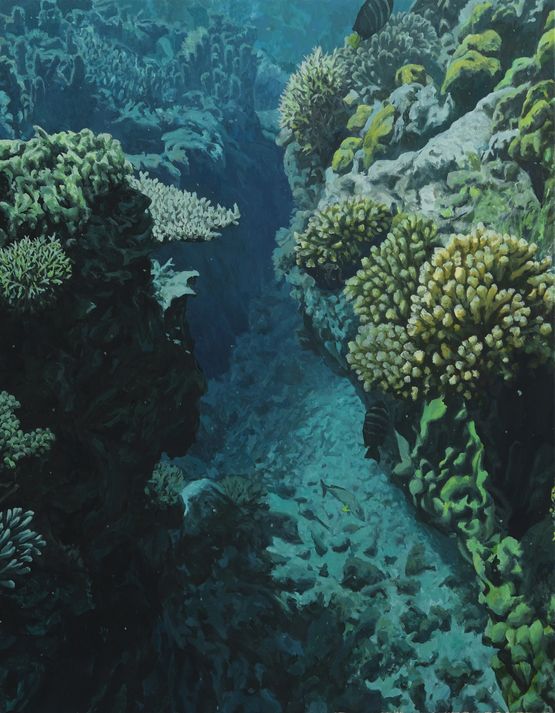 Underwater Corridor by Bruno Gadenne contemporary artwork Painting