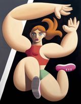Saltadora de longitud by Juan De Ia Rica contemporary artwork painting