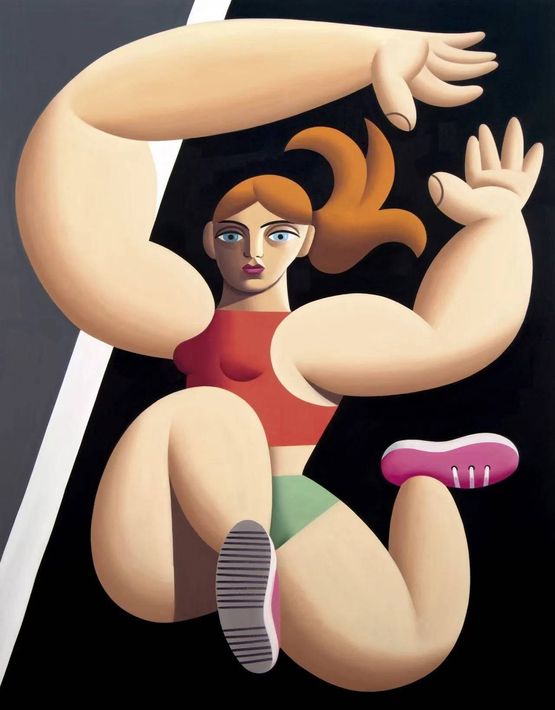 Saltadora de longitud by Juan De Ia Rica contemporary artwork Painting