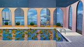 Home Sweet Home Floating in Bloom 2 by Mak2 contemporary artwork Painting