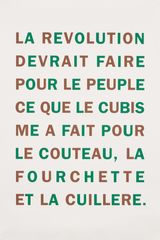 La Revolution Devrait Faire pour le Peuple by Ian Hamilton Finlay contemporary artwork print works on paper