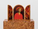 Triptych with Red Forest by Nicolas Party contemporary artwork Painting
