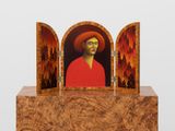Triptych with Red Forest by Nicolas Party contemporary artwork painting works on paper sculpture