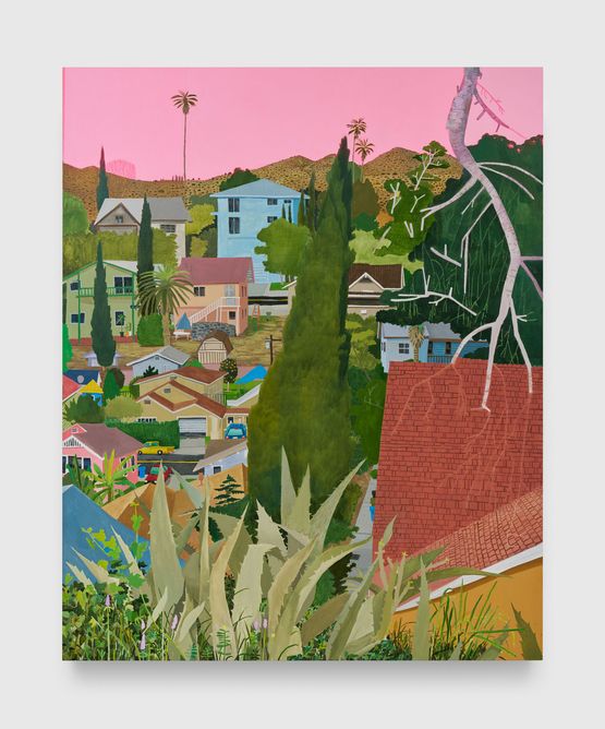 A Falling Pink Dusk Hahamogna by Manuel Lopez contemporary artwork Painting