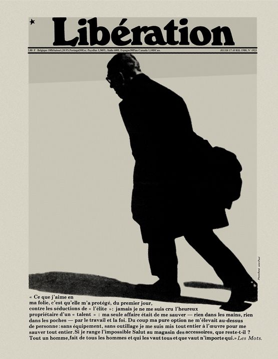 Sartre by Alfredo Jaar contemporary artwork Print