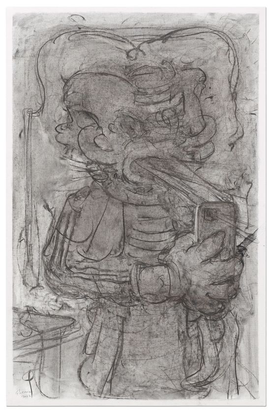 Study for Impossible Body by Adrian Ghenie contemporary artwork Works on Paper