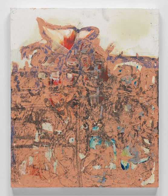 Conversation Over Strawberry Town by Uri Aran contemporary artwork Painting