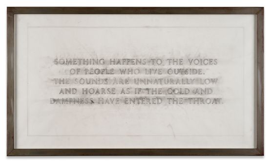 Living Something happens to the voices of people... by Jenny Holzer contemporary artwork Works on Paper