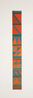 B8- Bedouin kilim pattern with 1 red triangle at the bottom by Chant Avedissian contemporary artwork Works on Paper