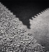 Rock Garden and Roof Shadow Tosa Kokubunji Kochi Shikoku Japan by Michael Kenna contemporary artwork photography