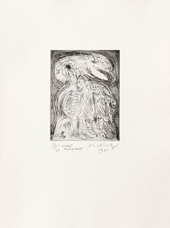 Vieil innocent by Pierre Alechinsky contemporary artwork Print