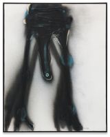 Autorattristatrice by Carol Rama contemporary artwork mixed media painting