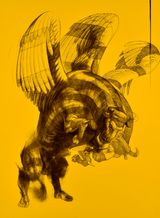 YELLOW BULL NO. 2 by Ronald Ventura contemporary artwork works on paper