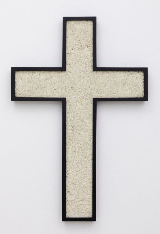 White Carpet Cross by Robert Mapplethorpe contemporary artwork Textile