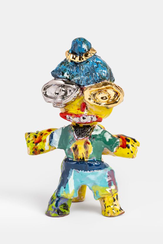 Self Portrait with Green T-Shirt by Ramesh Mario Nithiyendran contemporary artwork Sculpture