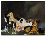friends in the woods by Karen Kilimnik contemporary artwork painting works on paper
