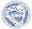 Blue-and-White Fish Yuan Dynasty 2 by Angel Hui contemporary artwork Painting